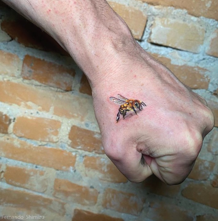 Bee small tattoo