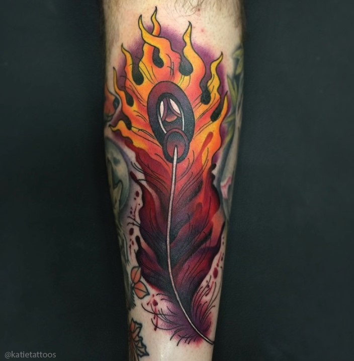 Feather tattoo feather tattoo done by a tattoo artist