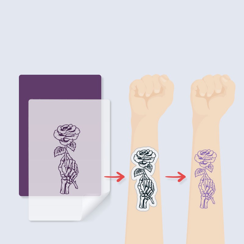 How to Use Tattoo Transfer Paper how tattoo artists use stencils on human skin