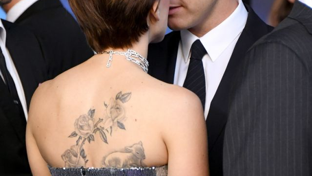 scarjo back tattoo avengers