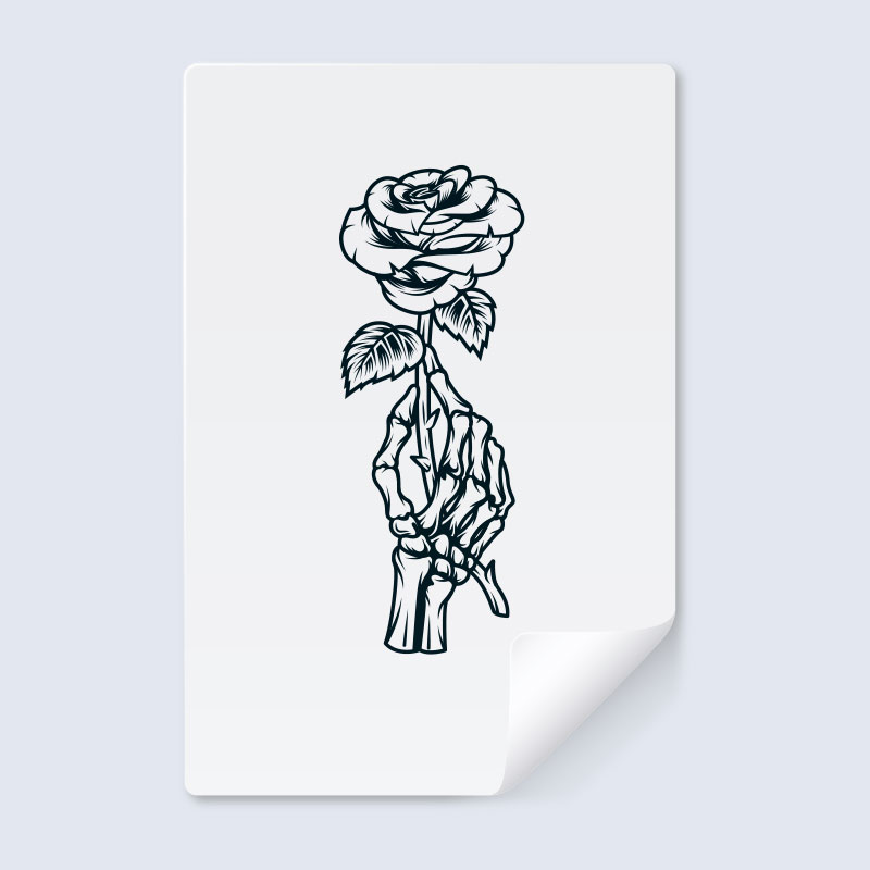 step_01 rose tattoo on quality paper
