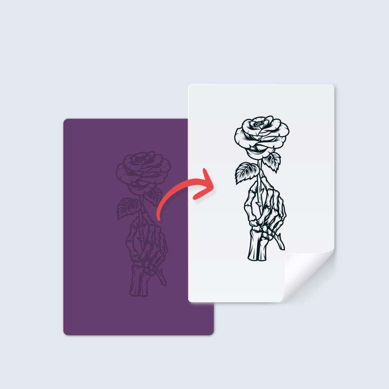 step_04 image on tattoo stencil paper