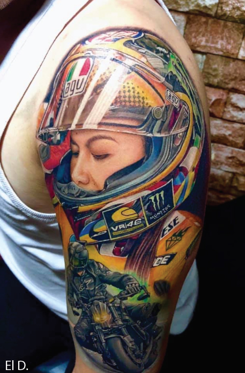 student half sleeve/shoulder tattoo