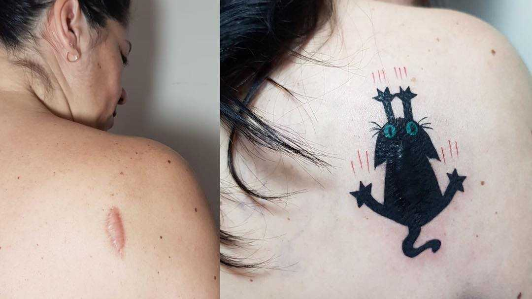 tattoo scar cat tattoo