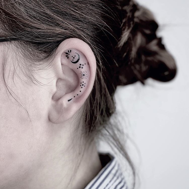 Moon and star tattoo moon and star tattoo