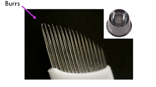 burred tattoo needle burred tattoo needle
