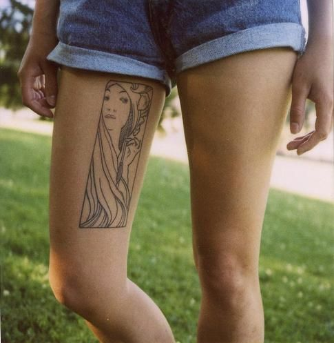 Inner Thigh Tattoo 1