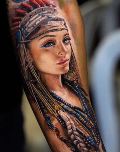 medium size tattoos detailed portrait tattoo