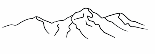 Minimalist Mountain Tattoo mountain tattoo using only black ink