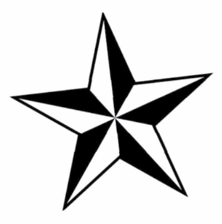 Nautical Star easy tattoo of a star