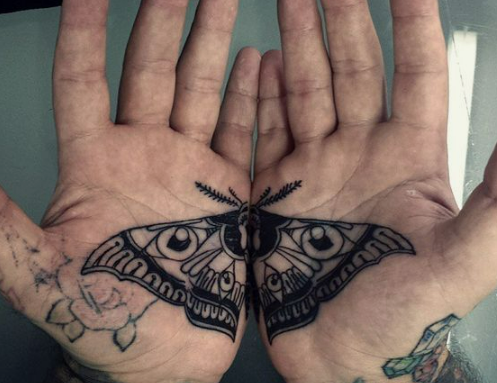 Palm Tattoos body art using simplistic designs