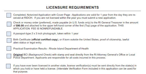 rhode application