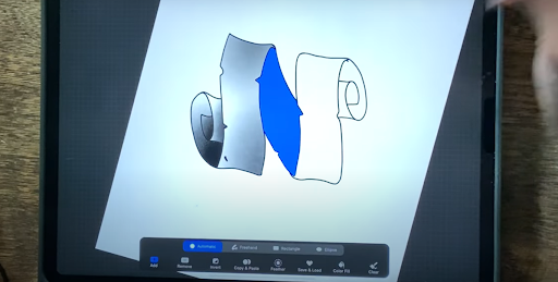 Shading banner and lettering