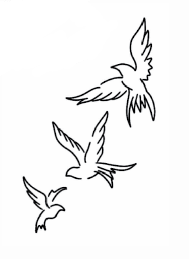 Simple bird tattoos