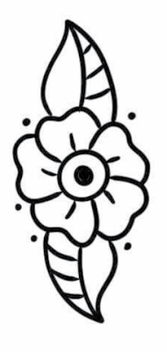 Simple Flower Tattoo 1 small tattoo design of a flower