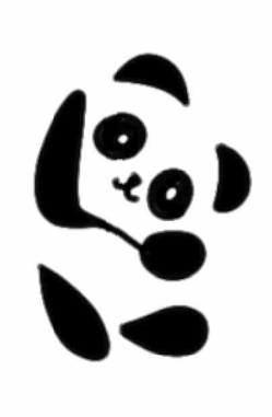 Simple panda tattoo design