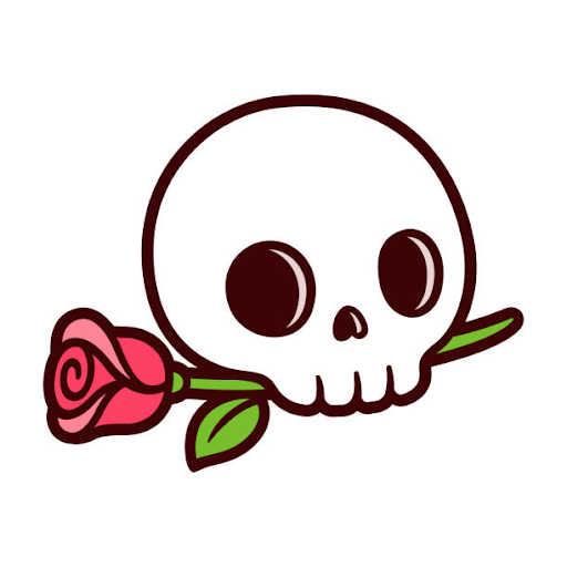 Skull and rose tattoo simple tattoo of a skull