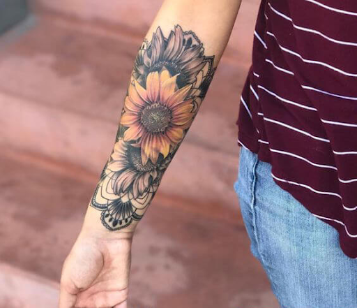 Sunflower tattoo 1