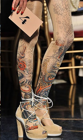 Tattoo leg sleeve garments Tattoo leg sleeve garments by Jean Paul Gaultier