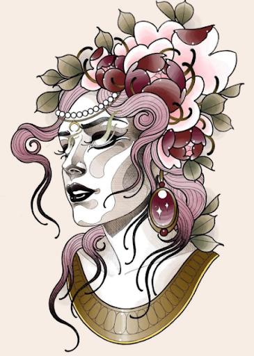 tattoo of a woman tattoo of a woman