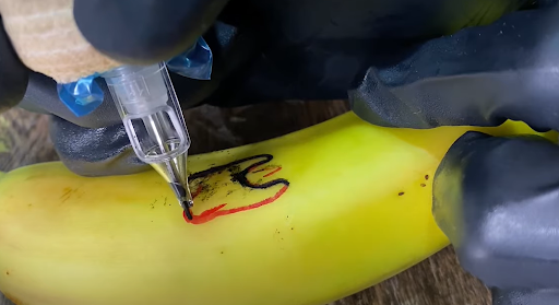 Tattooing a Banana 1