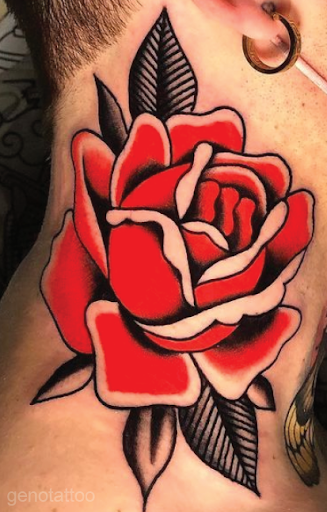traditional rose tattoos