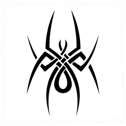 Tribal spider tattoo