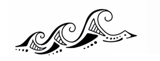 Tribal wave tattoo