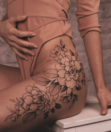 upper thigh tattoo upper thigh tattoo