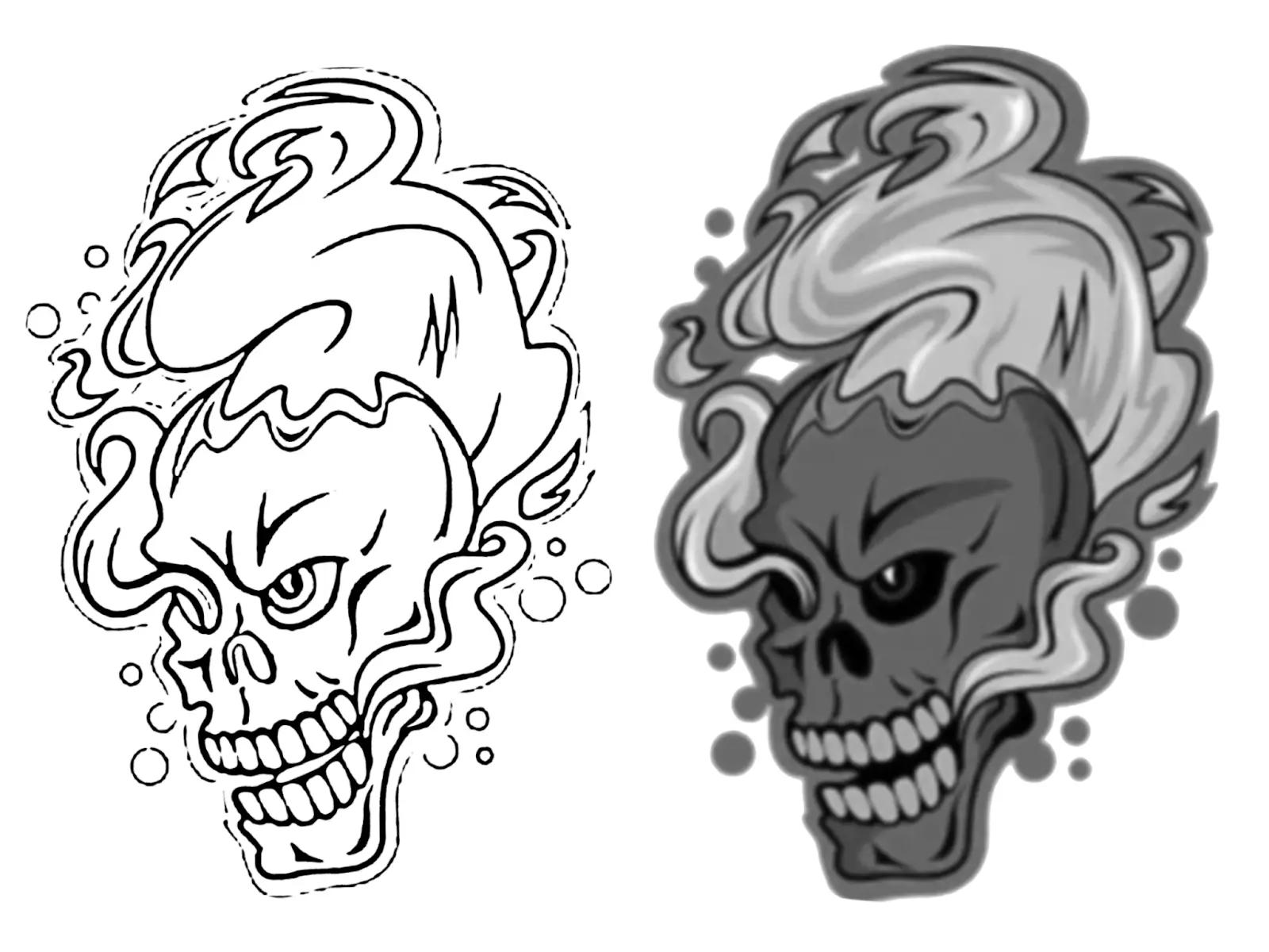 Evil Skull Tattoo Designs