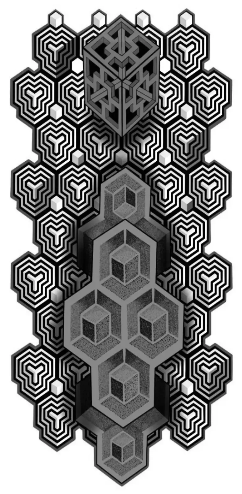 Geometric Armband Tattoo Stencil