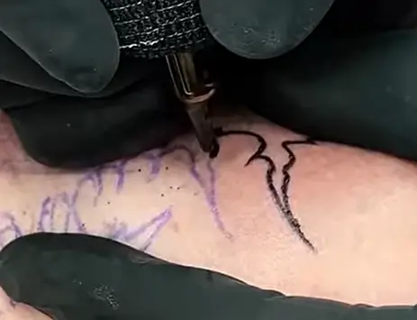 Tattoo on skin